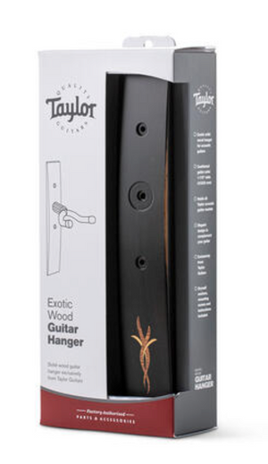 Taylor Guitar Hanger, Crelicam Ebony, Bouquet Myrtlewood/Boxwood Inlay #70193