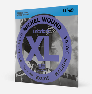D'Addario EXL115 Nickel Medium/Blues-Jazz Rock, 11-49
