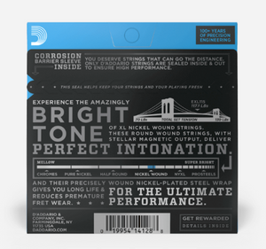 D'Addario EXL115 Nickel Medium/Blues-Jazz Rock, 11-49
