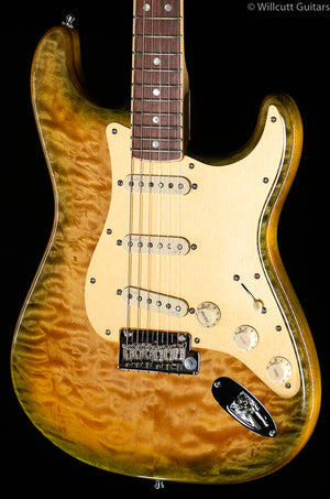 Fender Dealer Event Select Stratocaster Quilt Top Green Yellow