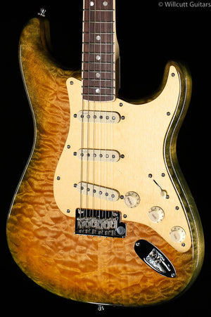 Fender Dealer Event Select Stratocaster Quilt Top Green Yellow