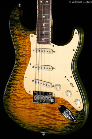 Fender Dealer Event Select Stratocaster Quilt Top Green Yellow