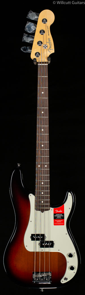 Fender American Professional Precision Bass 3-Tone Sunburst Rosewood Bass Guitar