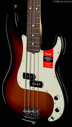 Fender American Professional Precision Bass 3-Tone Sunburst Rosewood Bass Guitar