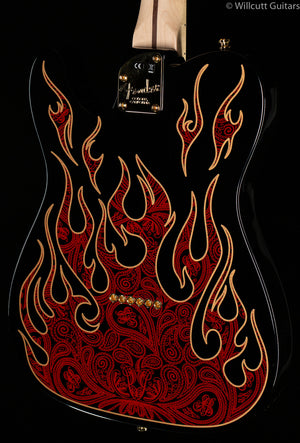 FENDER JAMES BURTON TELE RED PAISLEY FLAMES