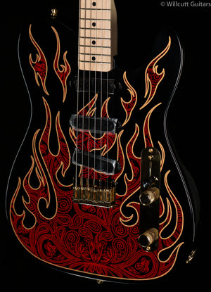 FENDER JAMES BURTON TELE RED PAISLEY FLAMES