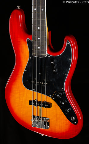 Fender Rarities Flame Ash Top Jazz Bass Plasma Red Burst Bass Guitar (330)