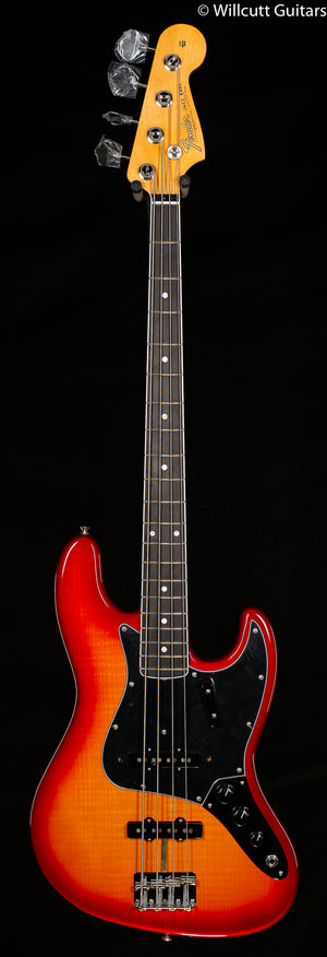 Fender Rarities Flame Ash Top Jazz Bass Plasma Red Burst Bass Guitar (493)