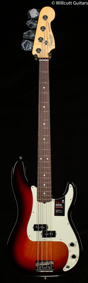 Fender American Professional Precision Bass 3-Tone Sunburst Rosewood Bass Guitar