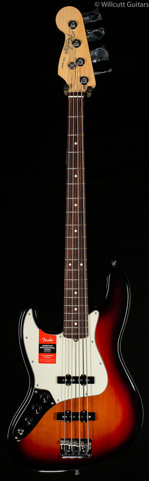 Fender American Professional Jazz Bass 3-Tone Sunburst Rosewood Lefty Bass Guitar (620)