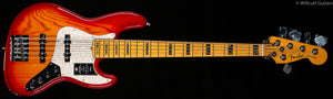 Fender American Ultra Jazz Bass® V, Maple Fingerboard, Plasma Red Burst (853)