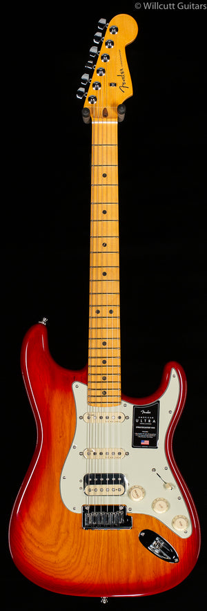 Fender American Ultra Stratocaster® HSS, Maple Fingerboard, Plasma Red Burst