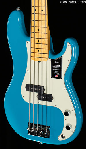 Fender American Professional II Precision Bass V Miami Blue Maple Fingerboard