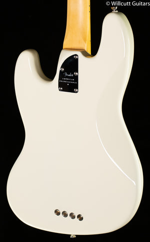 Fender American Professional II Jazz Bass Olympic White Maple Fingerboard DEMO