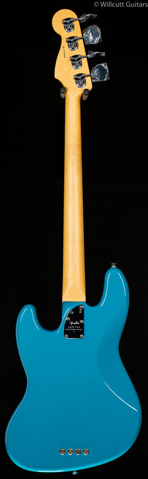 Fender American Professional II Jazz Bass Miami Blue Rosewood Bass Guitar (602)