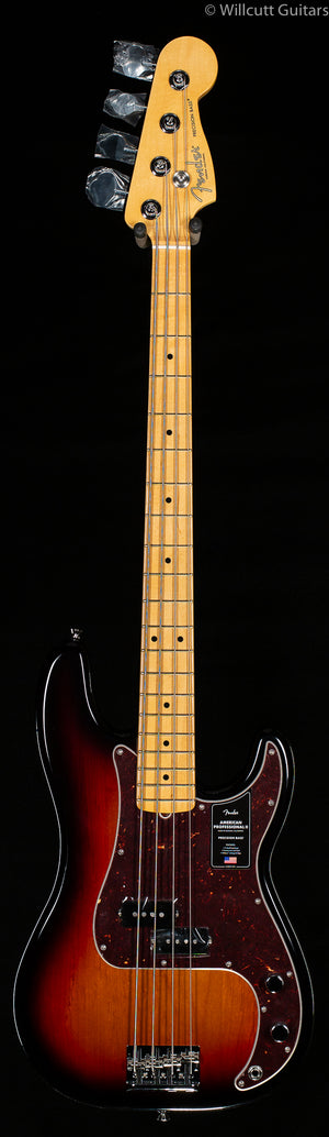 Fender American Professional II Precision Bass 3-Color Sunburst Maple Fingerboard Bass Guitar