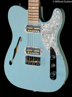Fender Parallel Universe II Tele Mágico Transparent Daphne Blue Maple Fingerboard