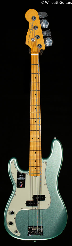 Fender American Professional II Precision Bass Mystic Surf Green Left-Hand Bass Guitar (357)