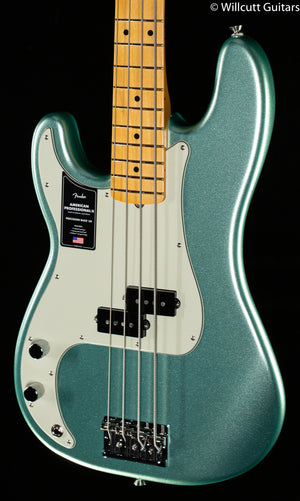 Fender American Professional II Precision Bass Mystic Surf Green Left-Hand Bass Guitar (357)