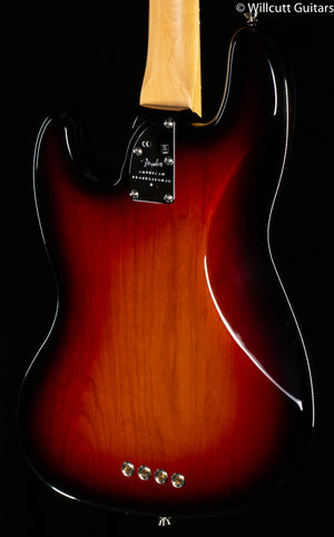 Fender American Professional II Jazz Bass Fretless 3-Color Sunburst Rosewood Fingerboard Bass Guitar