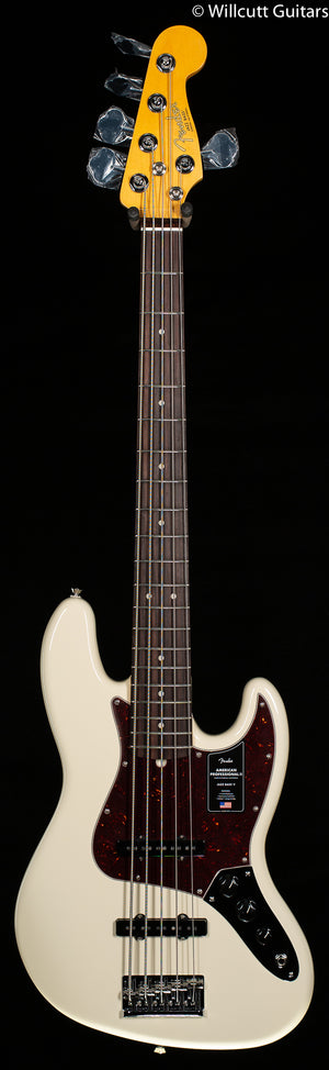 Fender American Professional II Jazz Bass V Olympic White Rosewood Fingerboard