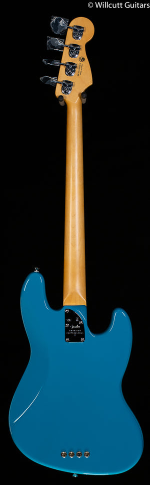 Fender American Professional II Jazz Bass Miami Blue Left-Hand Bass Guitar (615)
