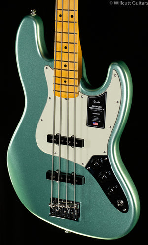 Fender American Professional II Jazz Bass Mystic Surf Green Maple Fingerboard Bass Guitar