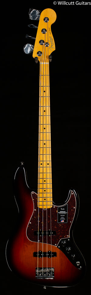 Fender American Professional II Jazz Bass 3-Color Sunburst Maple Fingerboard Bass Guitar (733)