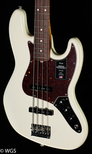 Fender American Professional II Jazz Bass Olympic White Rosewood Fingerboard