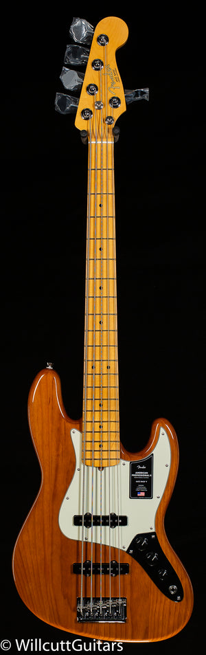 Fender American Professional II Jazz Bass V Roasted Pine Maple Fingerboard Bass Guitar (524)