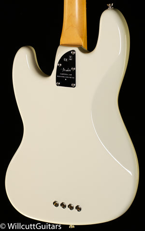 Fender American Professional II Jazz Bass Fretless Olympic White Rosewood Fingerboard Bass Guitar (324)