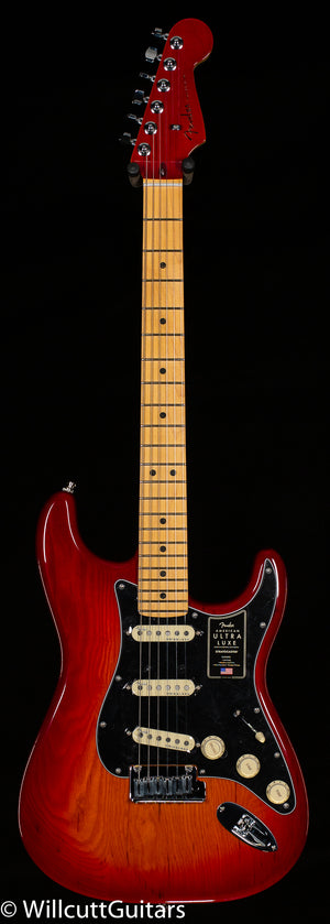 Fender American Ultra Luxe Stratocaster Maple Fingerboard Plasma Red Burst (132)