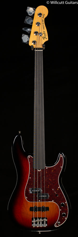 Fender Artist Series Tony Franklin Fretless Precision Bass 3-Color Sunburst, Ebony Bass Guitar