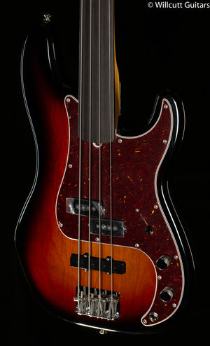 Fender Artist Series Tony Franklin Fretless Precision Bass 3-Color Sunburst, Ebony Bass Guitar