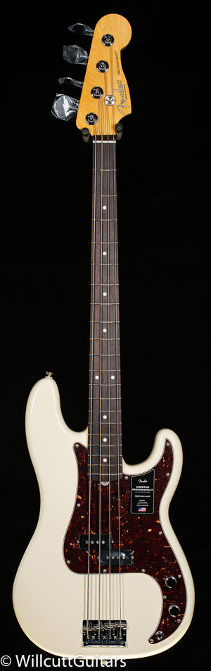 Fender American Professional II Precision Bass Olympic White Rosewood Fingerboard Bass Guitar