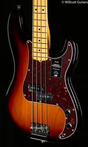Fender American Professional II Precision Bass 3-Color Sunburst Maple Fingerboard Bass Guitar