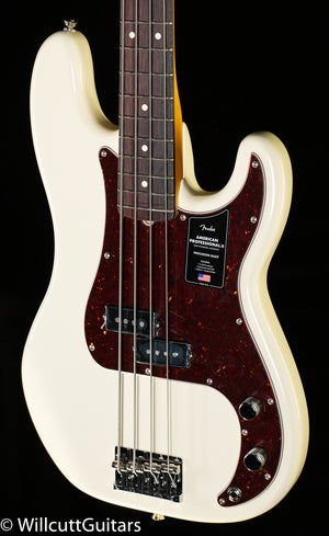 Fender American Professional II Precision Bass Olympic White Rosewood Fingerboard Bass Guitar