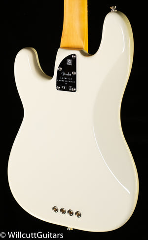 Fender American Professional II Precision Bass Olympic White Rosewood Fingerboard Bass Guitar