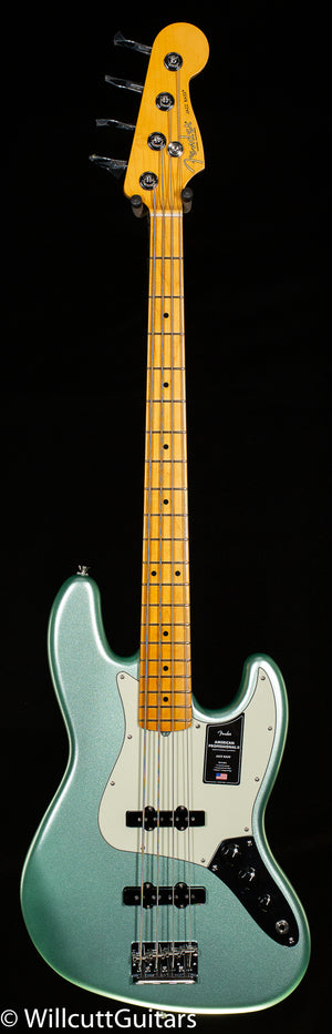 Fender American Professional II Jazz Bass Mystic Surf Green Maple Fingerboard Bass Guitar