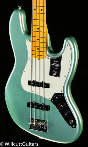 Fender American Professional II Jazz Bass Mystic Surf Green Maple Fingerboard Bass Guitar