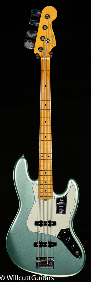 Fender American Professional II Jazz Bass Mystic Surf Green Maple Fingerboard Bass Guitar