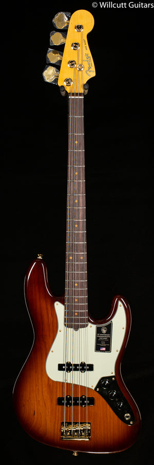 Fender 75th Anniversary Commemorative Jazz Bass Rosewood Fingerboard 2-Color Bourbon Burst Bass Guitar (601)