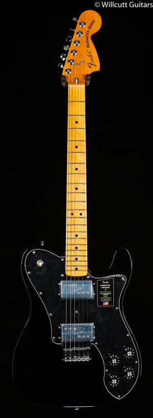 Fender American Vintage II 1975 Telecaster Deluxe Maple Fingerboard Black (695)