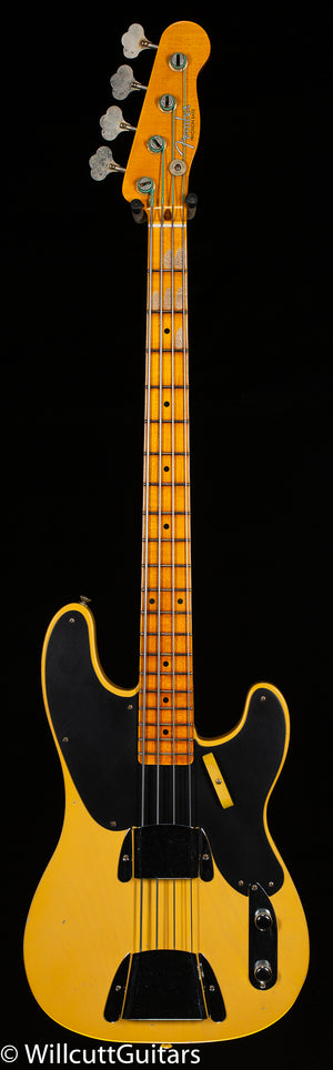 Fender Custom Shop 1953 Precision Bass Journeyman Relic, 1-Piece Quartersawn Maple Neck, Aged Nocaster Blonde (764)