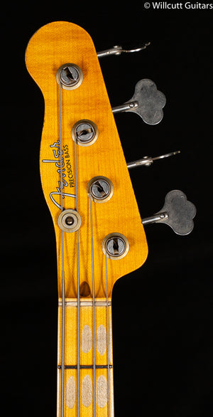 Fender Custom Shop Dusty Hill Signature Precision Bass Heavy Relic NoCaster Blonde Bass Guitar