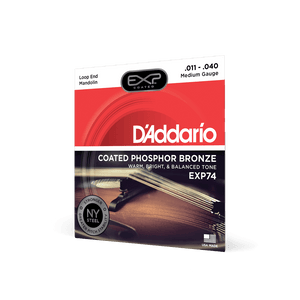 D'Addario EXP74 11-40 Medium, Coated Phosphor Bronze, Mandolin
