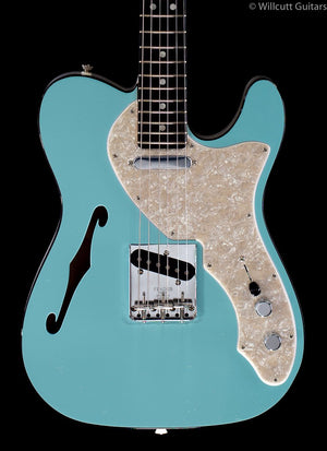 Fender FSR Two-Tone Tele Thinline Daphne Blue Ebony (163)
