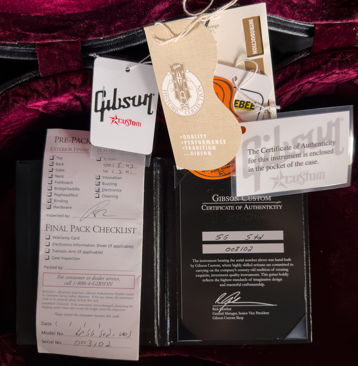 2010 Gibson Custom Shop SG Standard Historic Reissue VOS Faded Cherry