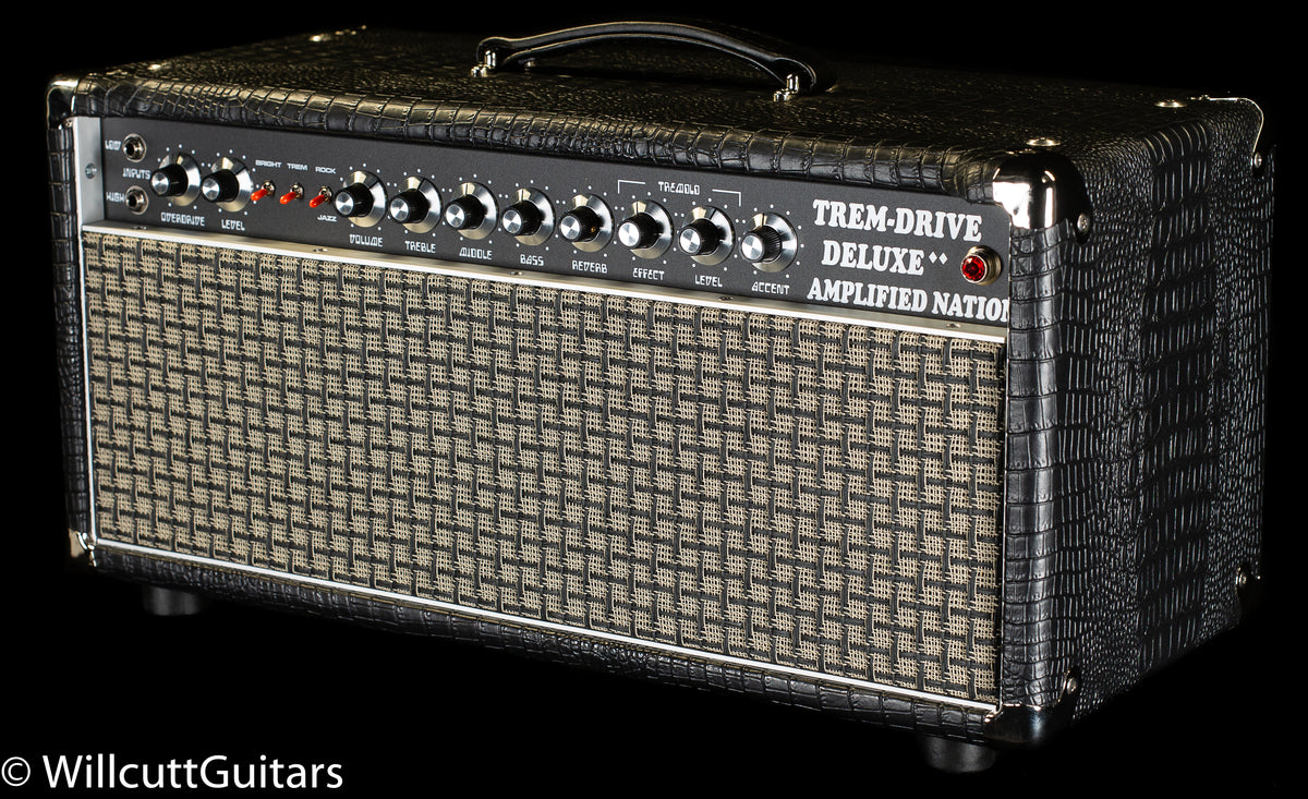 Amplified Nation Trem Drive Deluxe Head Black Croc / Check