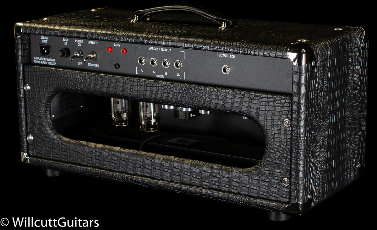 Amplified Nation Trem Drive Deluxe Head Black Croc / Check
